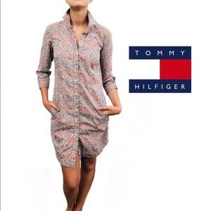 🌸Collared Tommy Hilfiger Floral Shirt Dress💕